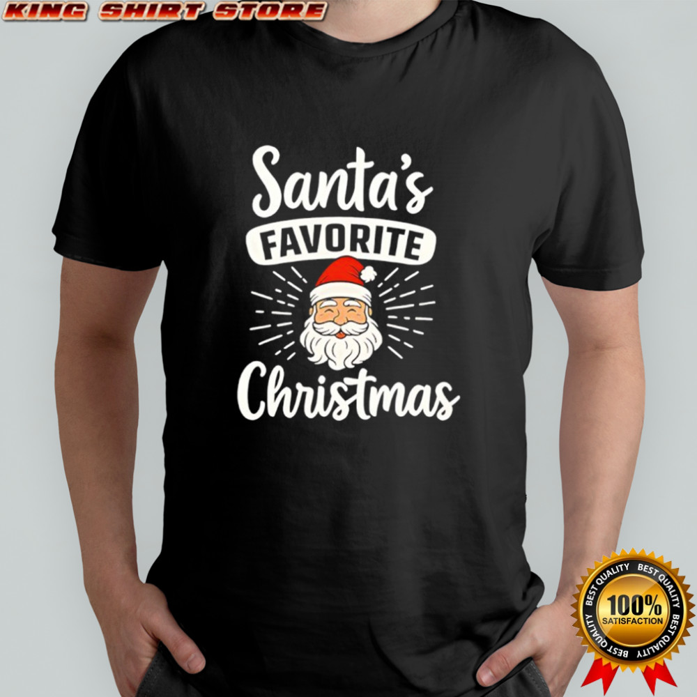 Santa Favorite Christmas head shirt