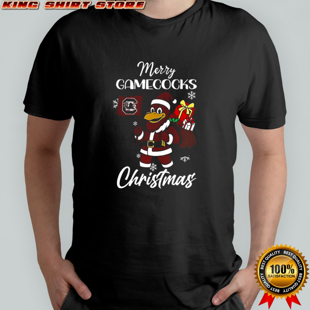 Santa Merry South Carolina Gamecocks mascot Merry Christmas 2025 shirt