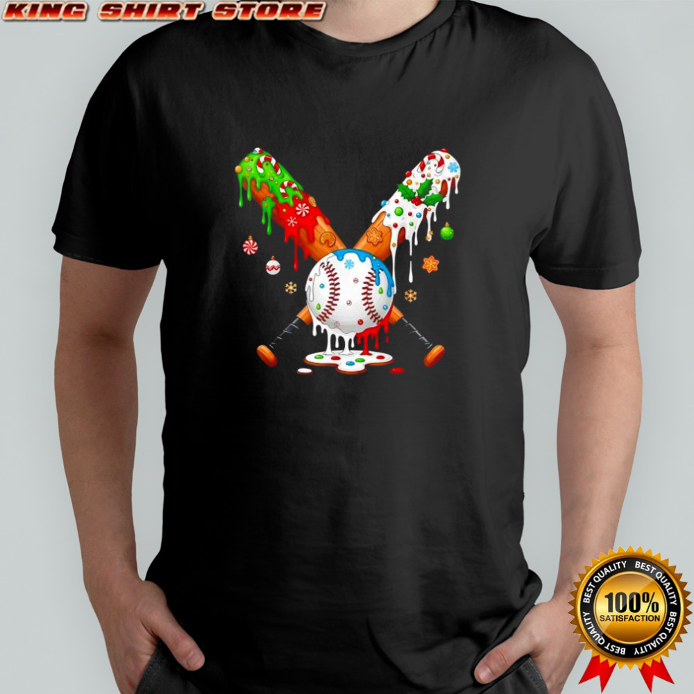 Santa Sports Christmas Baseball Player shirt