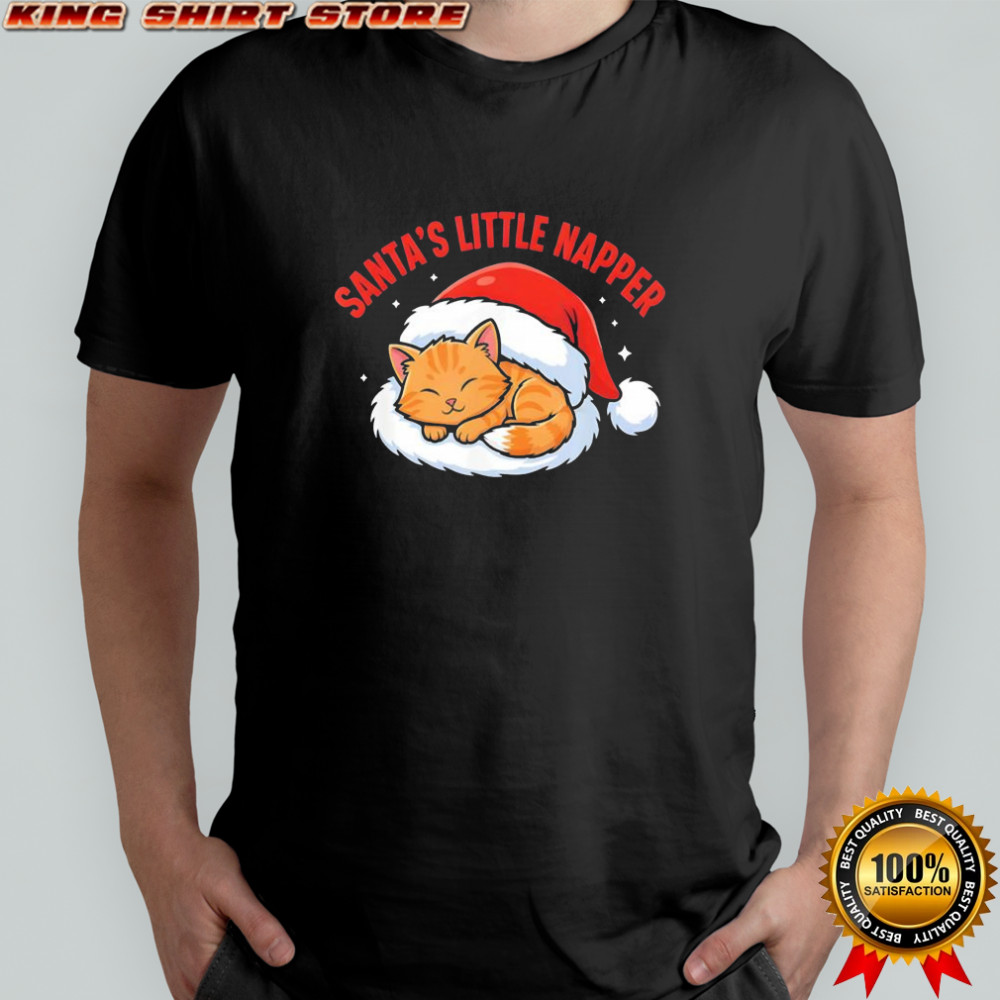 Santa’s Little Napper Cute Christmas Funny Cat shirt