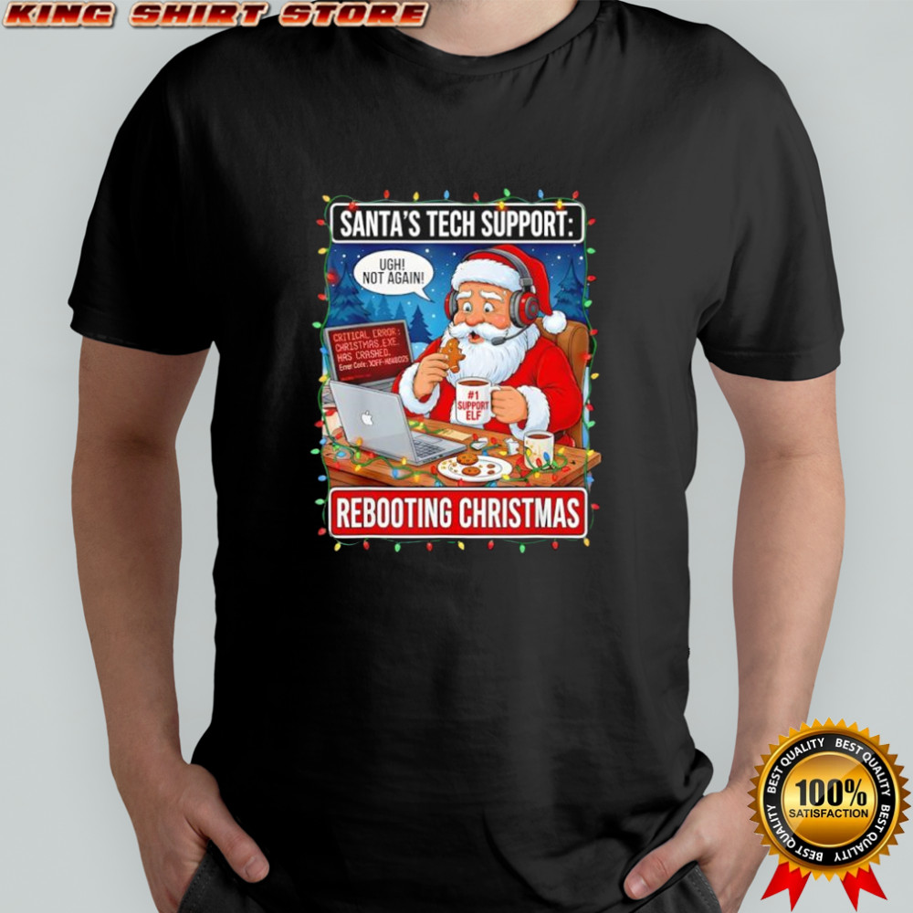 Santa’s Tech Support Rebooting Christmas Funny shirt