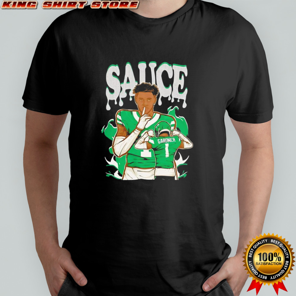 Sauce Gardner Cartoon New York Football graphic shirt