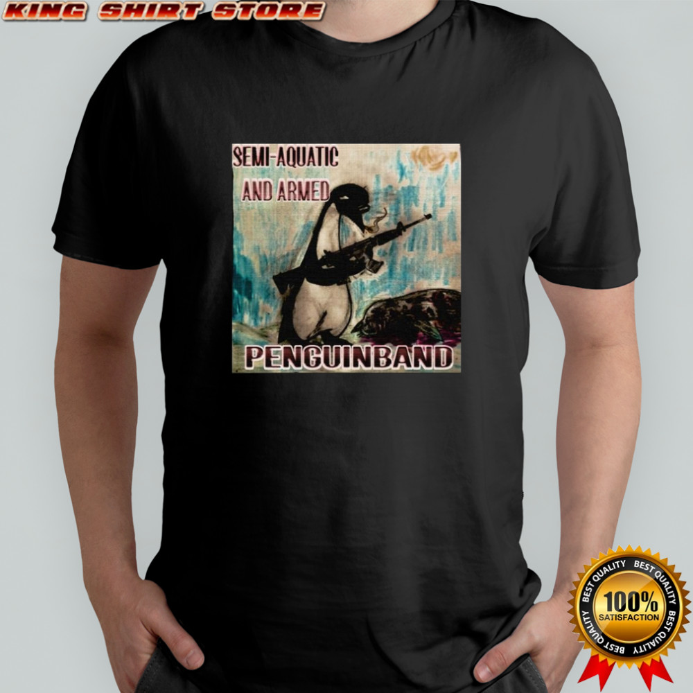 Semi Aquatic and Armed Penguin Band Shirt