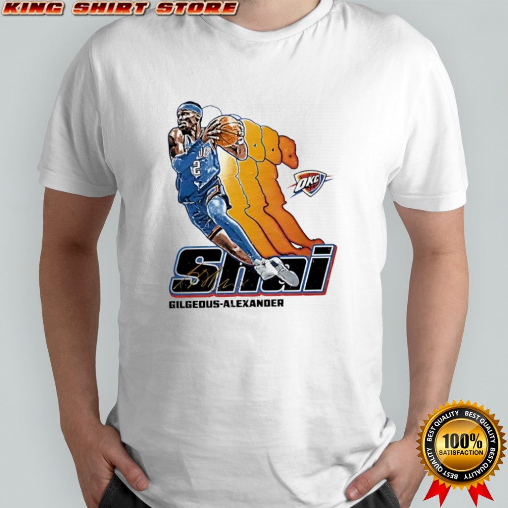 Shai Gilgeous-Alexander Oklahoma City Thunder Signature 2 Retro Vibe Graphic shirt