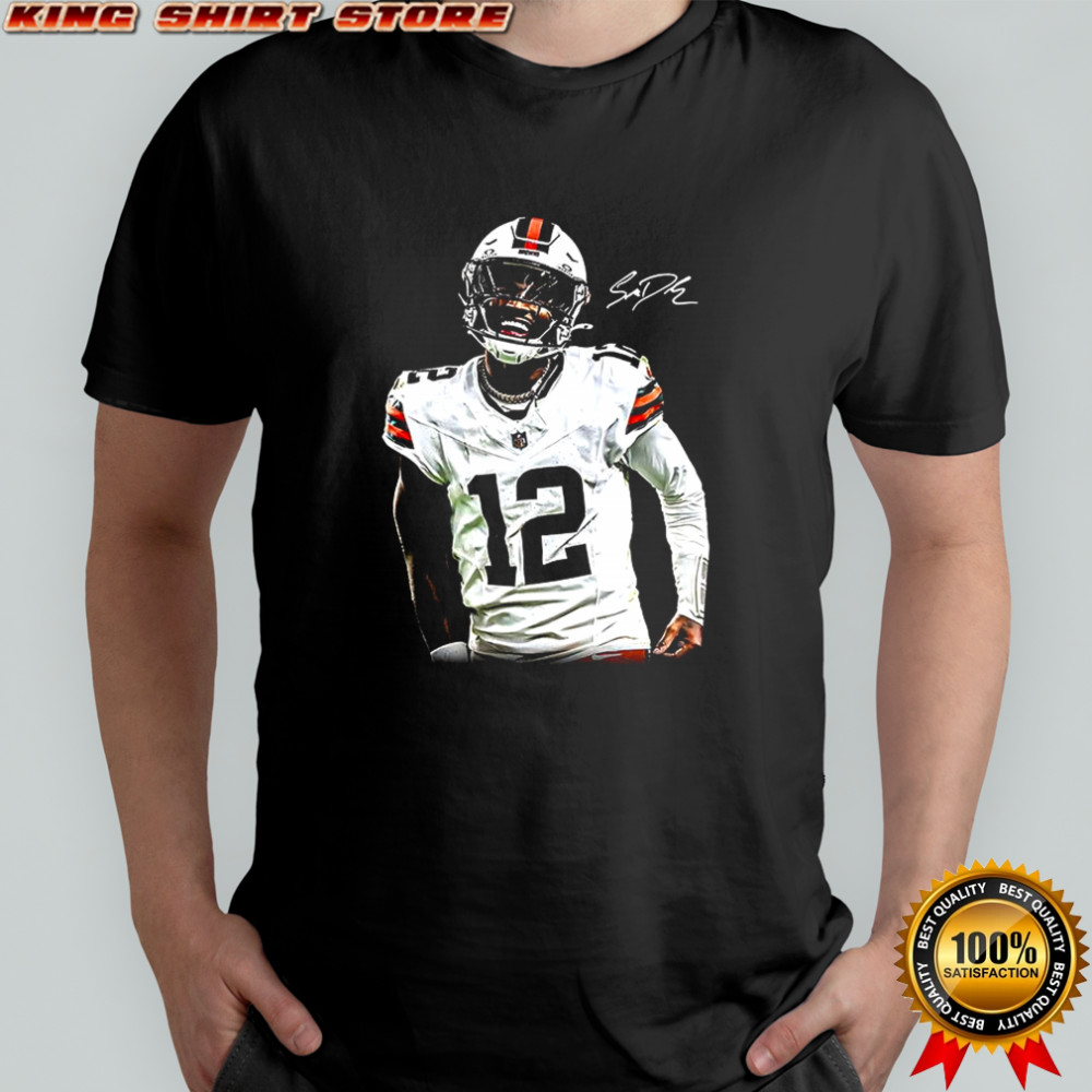 Shedeur Sanders Cleveland Browns football the debut signature shirt