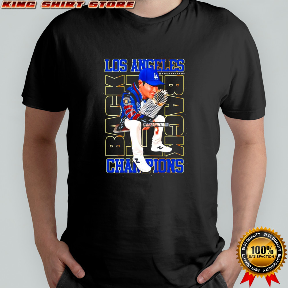 Shohei Ohtani back to back Los Angeles Champions poster shirt