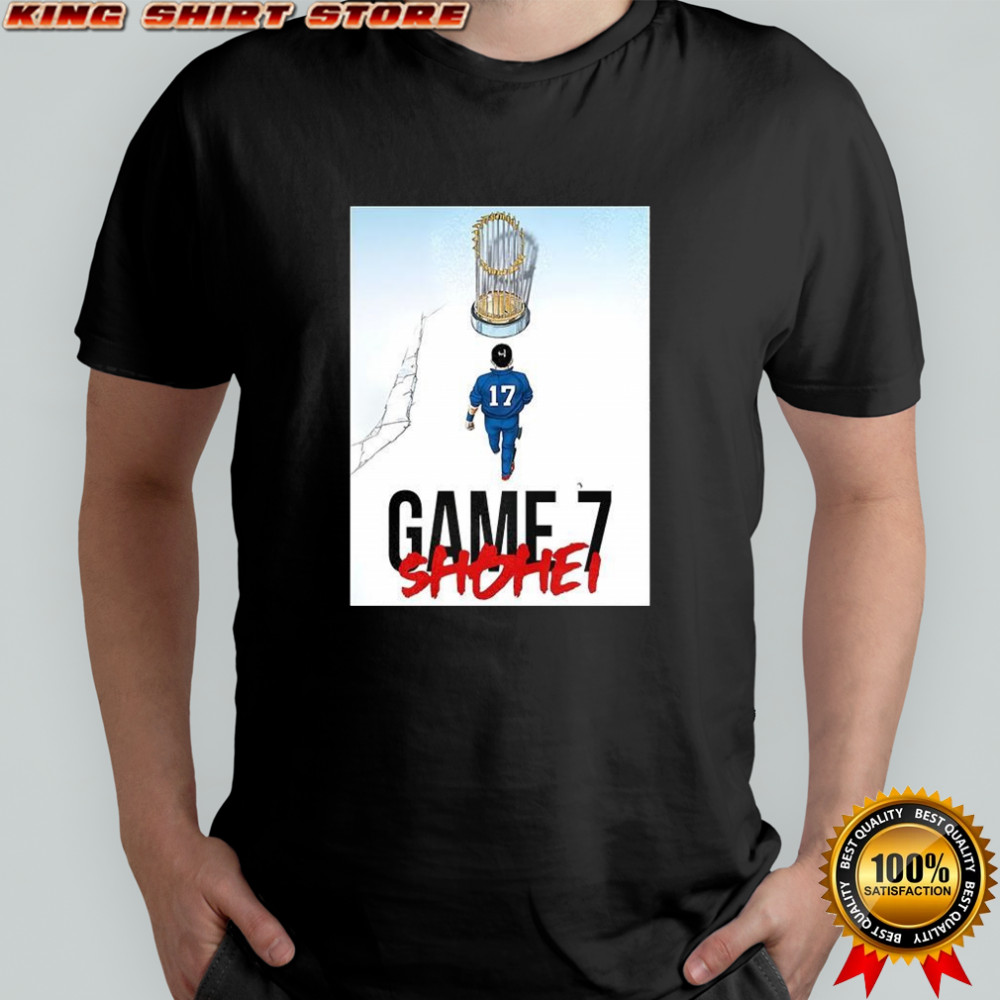 Shohei Ohtani Los Angeles Dodgers game 7 World Series Trophy shirt
