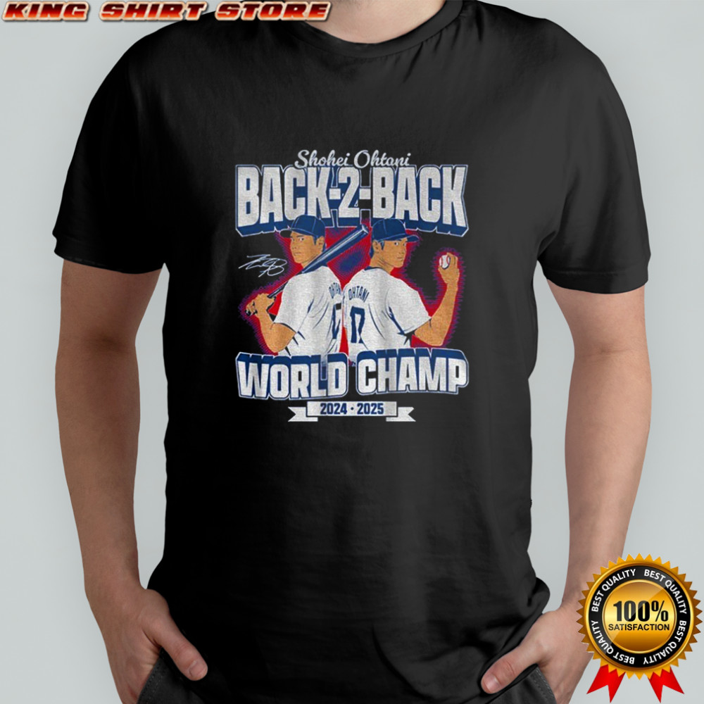 Shohei Ohtani Signature Back-to-Back World Champs 2024-2025 shirt