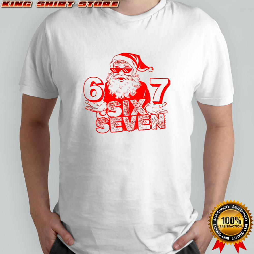 Six Seven Santa sunglasses 67 meme shirt
