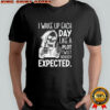 Skeleton I wake up each day like a plot twist nobody expected Halloween shirt
