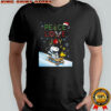 Snoopy And Woodstock Peace Love Joy Merry Christmas Shirt