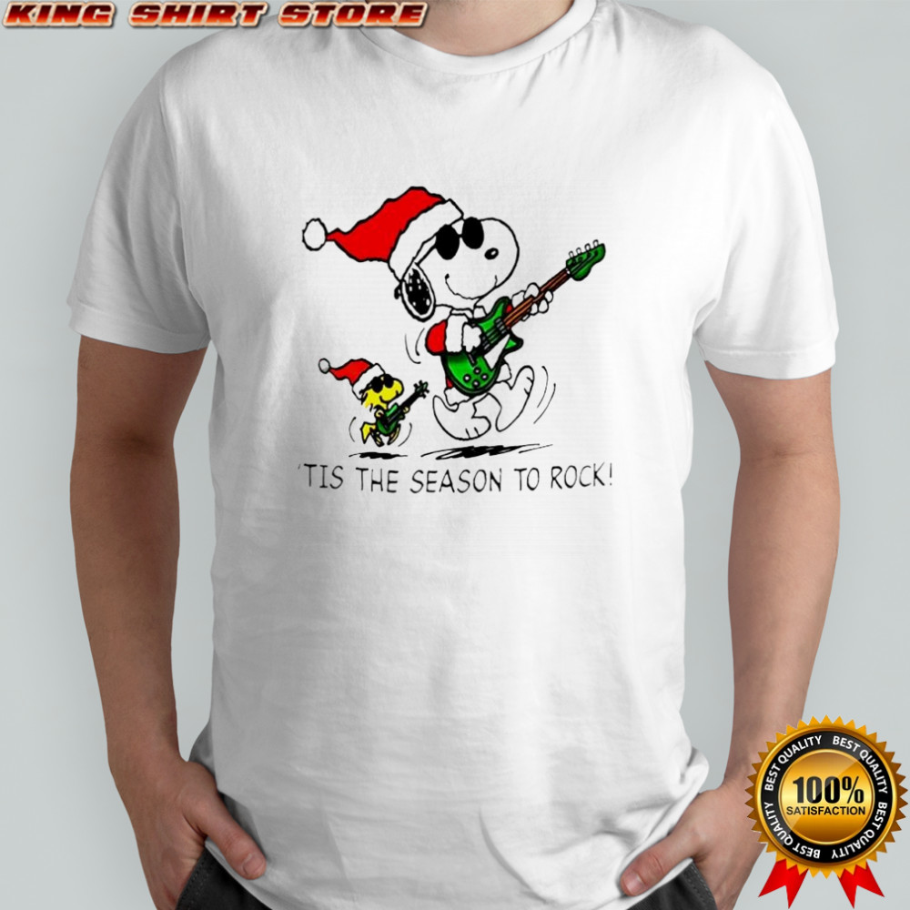 Snoopy and Woodstock Tis The Season To Rock shirt