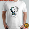 Snoopy inner peace begins with four words not my fucking problem shirt
