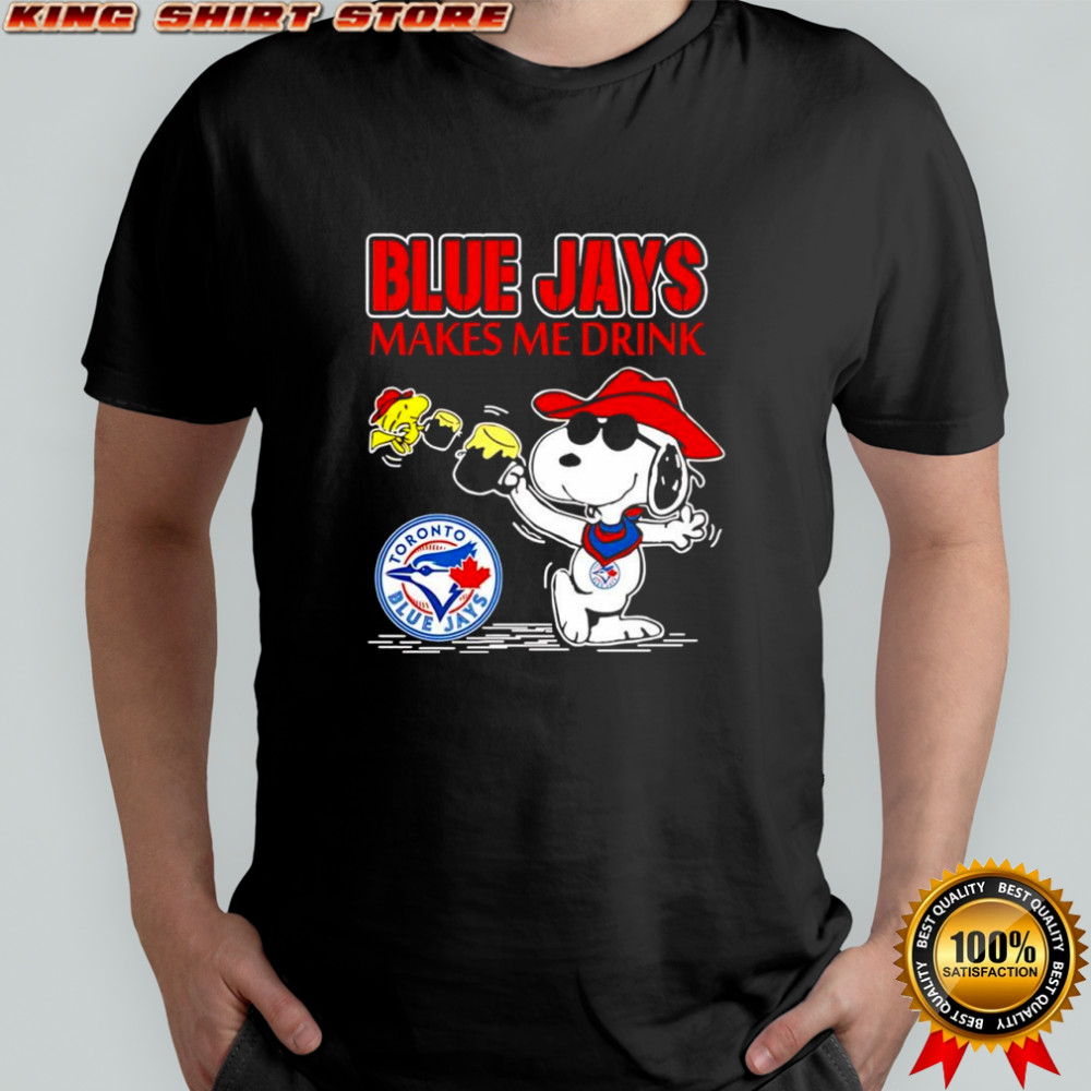 Snoopy Woodstock cowboys Toronto Blue Jays Makes Me Drink shirt