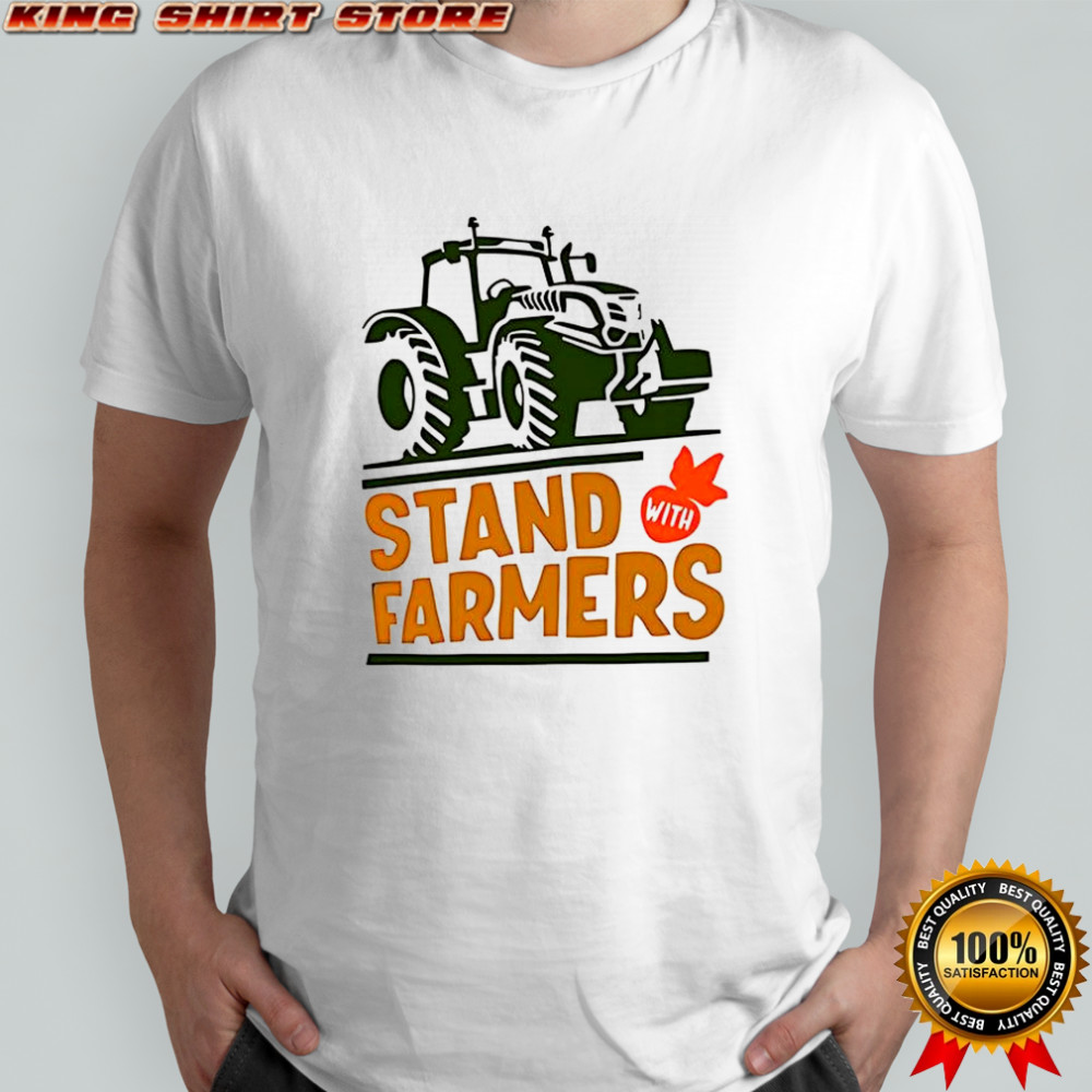 Stand with farmers shirt