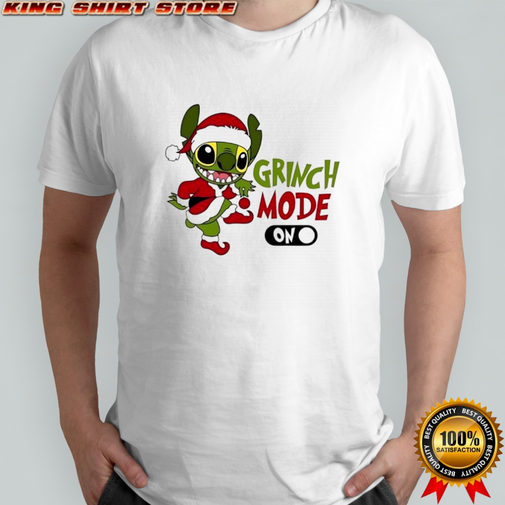 Stitch Santa suit Grinch Mode On shirt