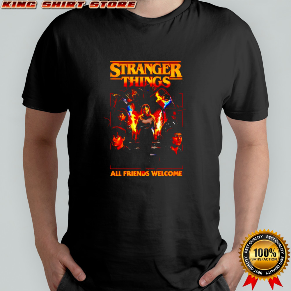Stranger Things All Friends Welcome graphic shirt