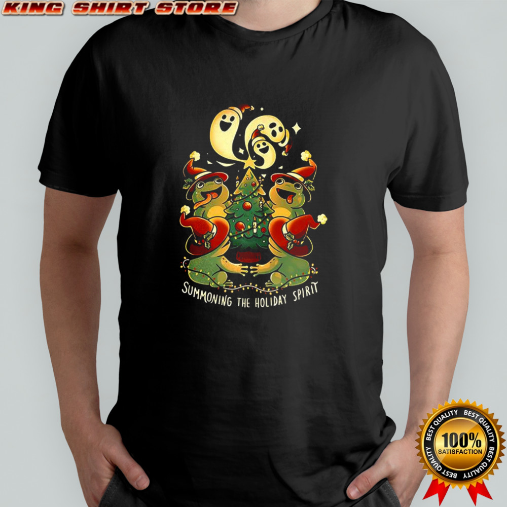 Summoning the holiday spirit Christmas frogs shirt