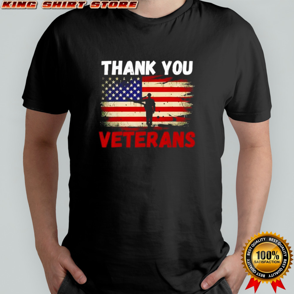 Thank You Veterans Day American Flag shirt