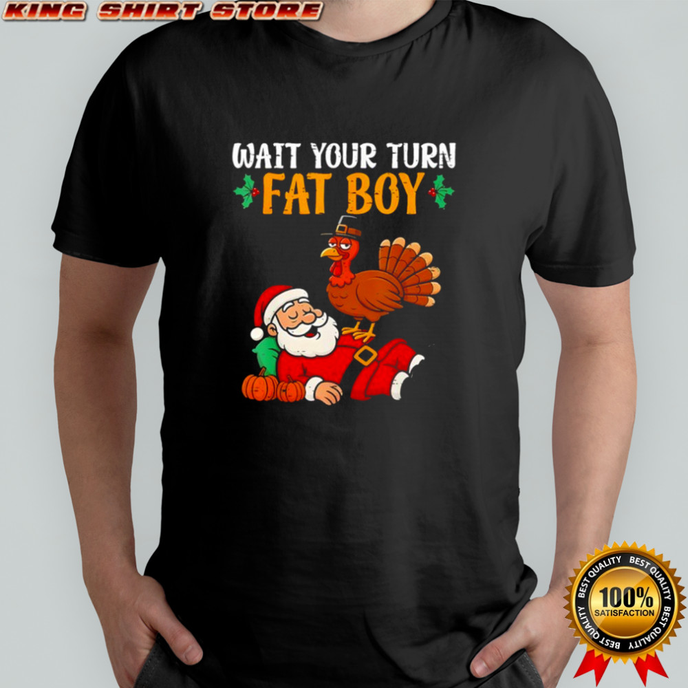 Thanksgiving Christmas Turkey vs Santa Shirt