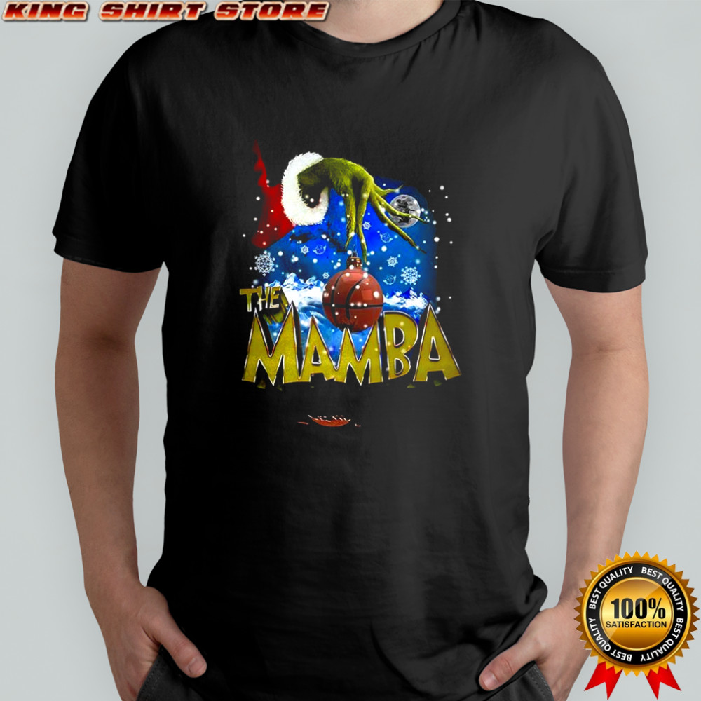The Mamba X Grinch hand bauble basketball Christmas shirt