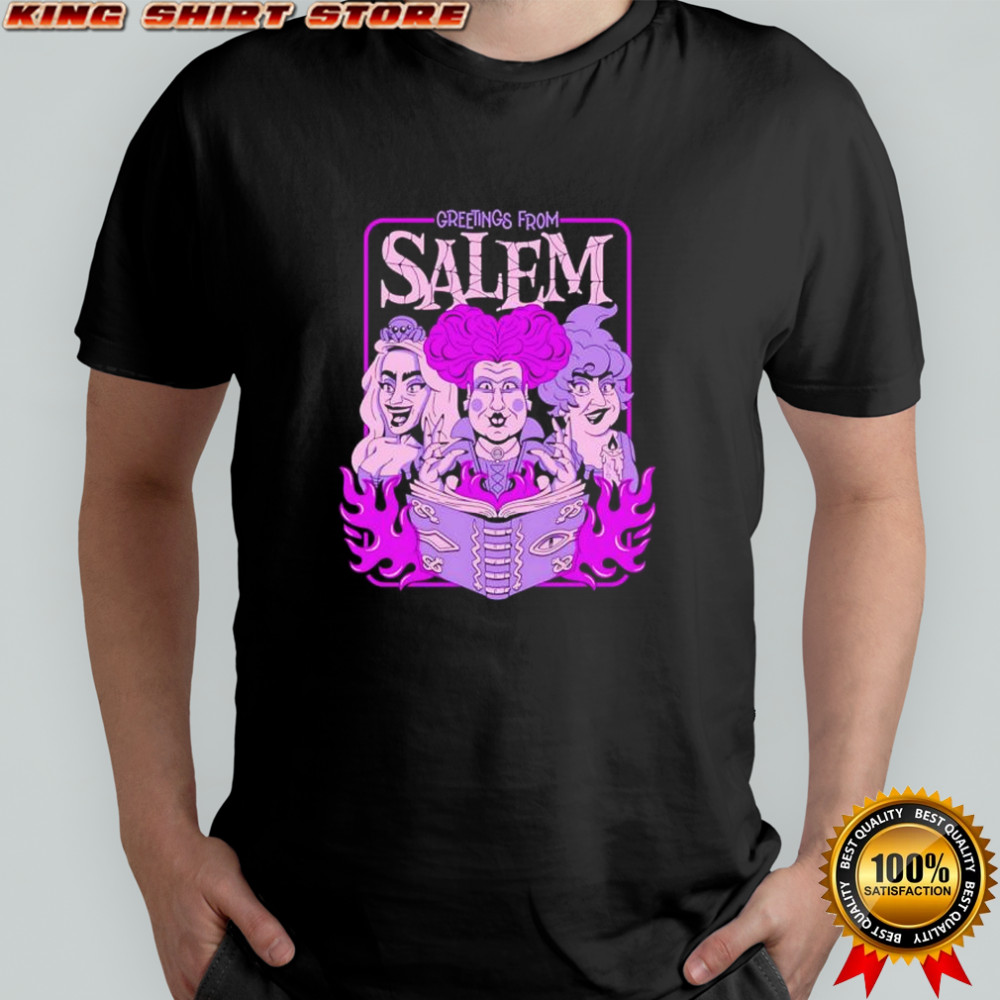 The Sanderson Sisters Winifred Mary Sarah greetings from Salem shirt