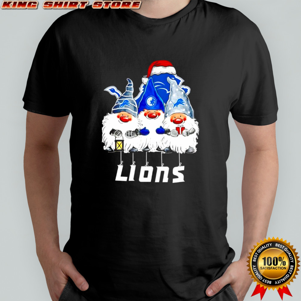 Three Gnomes Christmas Detroit Lions shirt