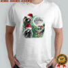 Three raccoons with the lamp string under moon Christmas shirt