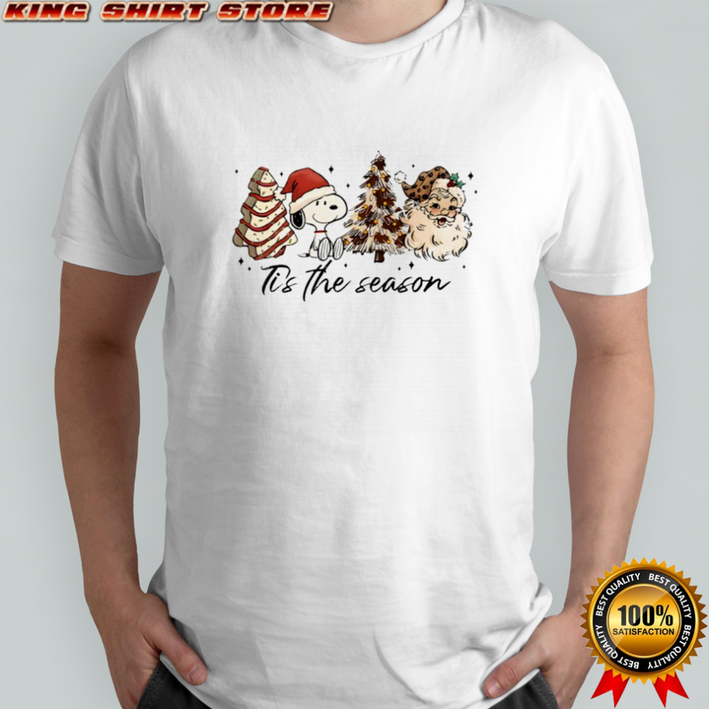 Tis The Season Snoopy Santa Christmas shirt
