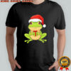 Top Cute Christmas Frog with Santa Hat shirt