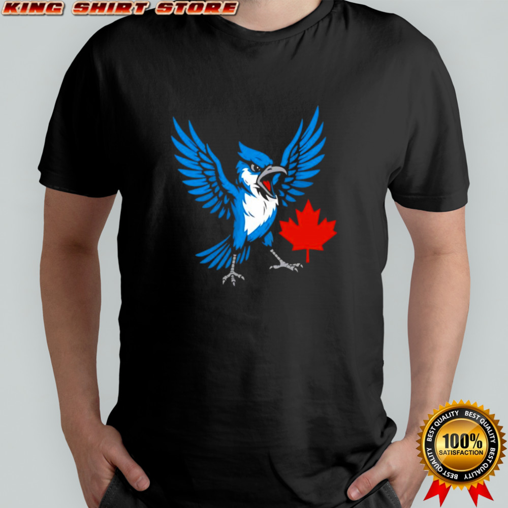 Toronto Blue Jays Canadian Blue Jay bird red maple leaf logo shirt