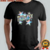 Trojans glitter effect and stars around style shirt