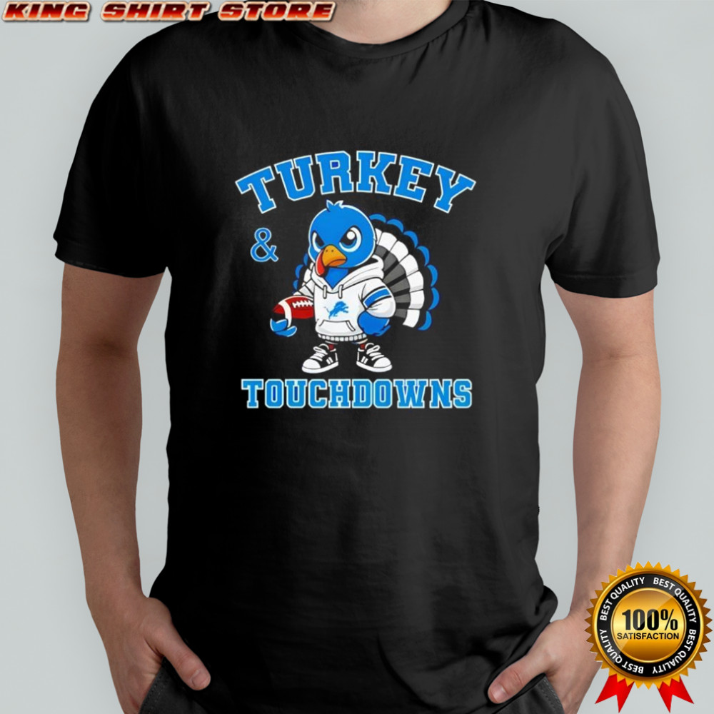 Turkey & Touchdowns Detroit Lions Thanksgiving shirt