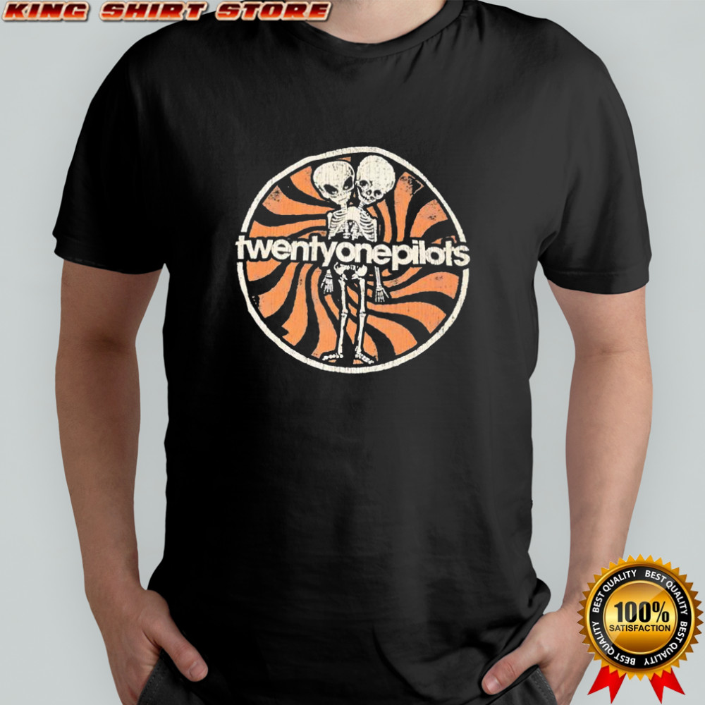 Twenty One Pilots Back to Back Headed Skeleton shirt
