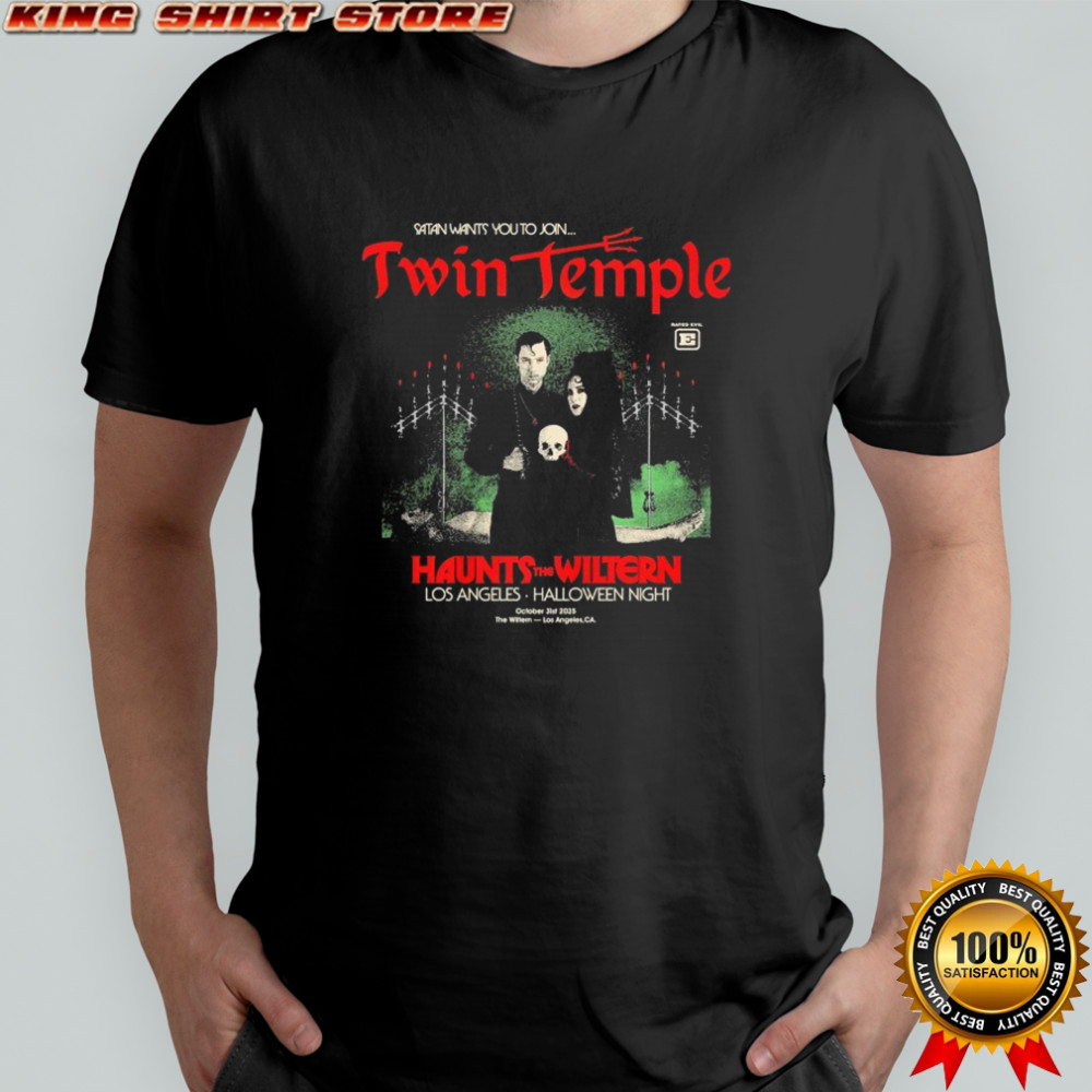 Twin Temple Haunts The Wiltern Satan Want You To Join Los Angeles Halloween Night Event 2025 T-shirt