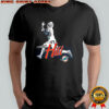 Tyreek Hill Miami Dolphins football receiving the ball shirt