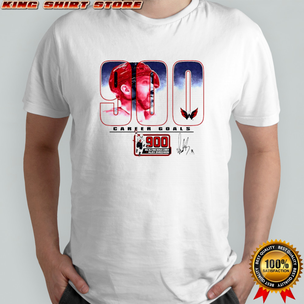Washington Capitals Alexander Ovechkin Red 900th Career Goal Signature shirt