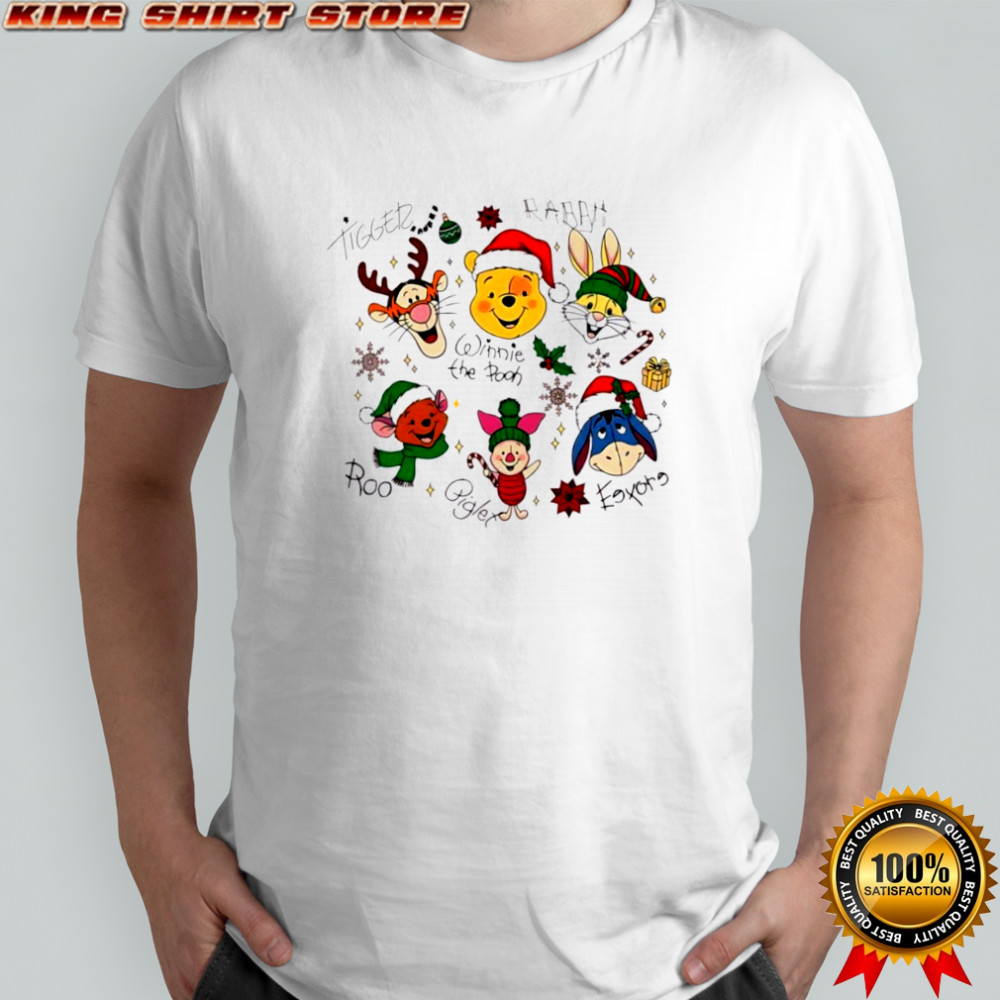 Winnie the Pooh and Christmas Too beautiful cartoon shirt