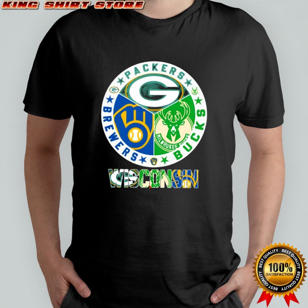 Wisconsin Teams Green Bay Packers x Milwaukee Bucks x Milwaukee Brewers shirt