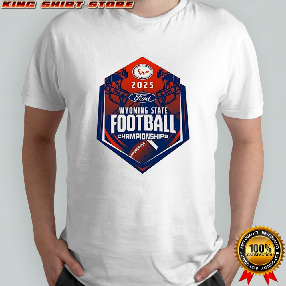 Wyoming State football Activities Association 2025 Championship logo shirt