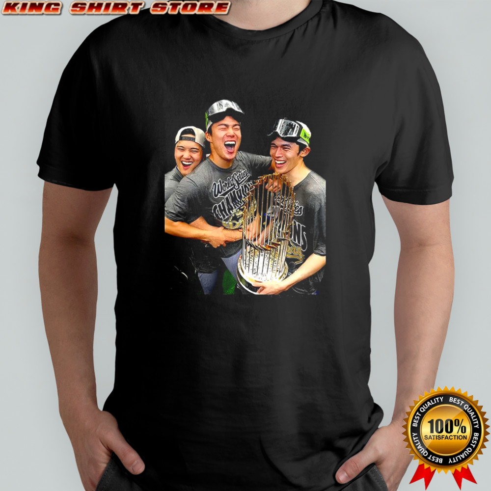 Yoshinobu Yamamoto Rōki Sasaki Shohei Ohtani World Series Champions 2025 celebration shirt