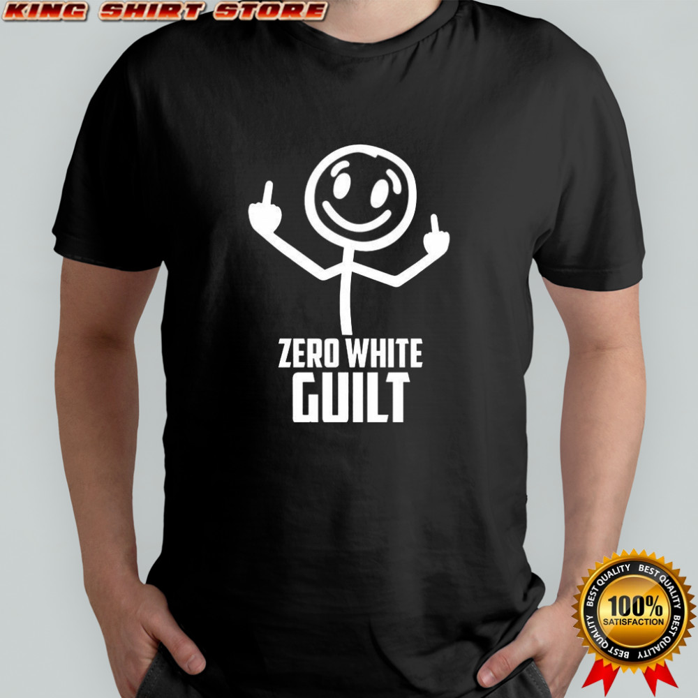 Zero white guilt caricature stickman shirt