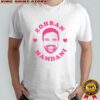 Zohran Mamdani big face pink heart NYC Mayor 2025 political shirt