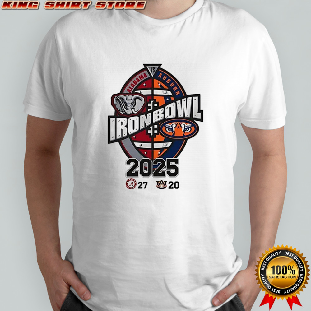 Alabama Crimson Tide vs Auburn Tigers NCAA 2025 Iron Bowl final score shirt