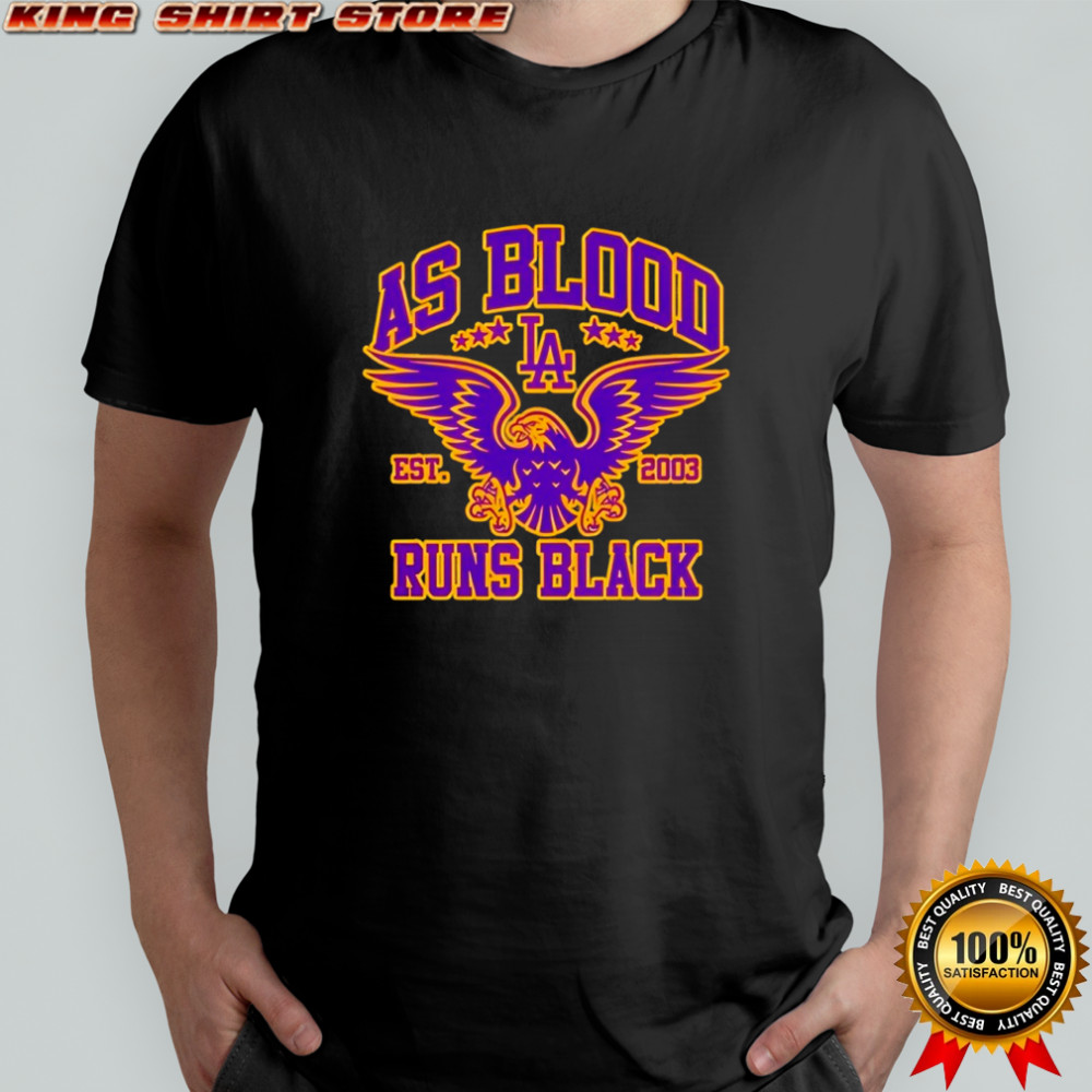 As Blood Runs Black Eagle Crest Purple n Gold shirt