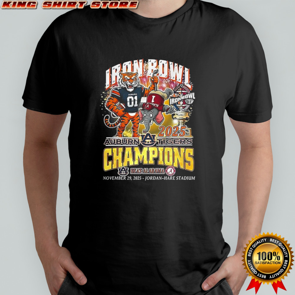 Auburn Tigers beat Alabama Crimson Tide NCAA Iron Bowl Champions 2025 mascot shirt