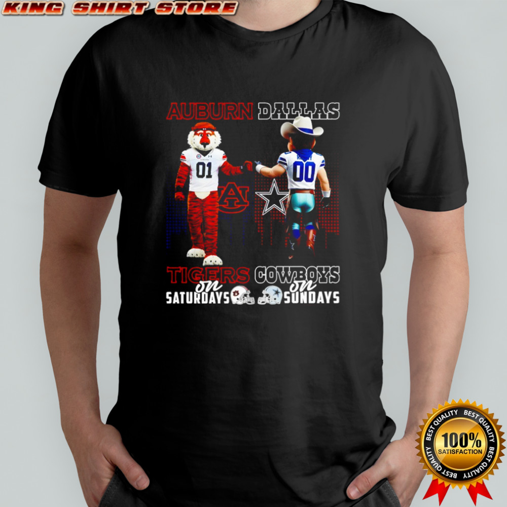 Auburn Tigers on Saturdays x Dallas Cowboys on Sundays Mascot shirt