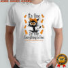 Black Cat Its Fine I’m Fine Multiple Sclerosis logo shirt