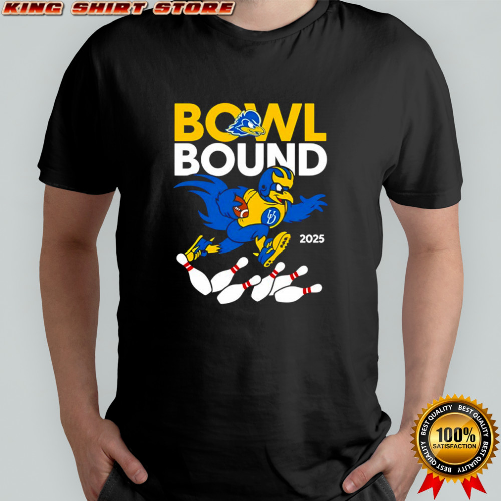Bowl Bound Delaware Blue mascot 2025 bowlings shirt