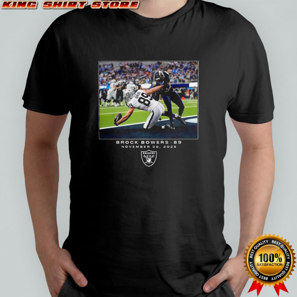 Brock Bowers number 89 Las Vegas Raiders NFL week 13 2025 moment shirt